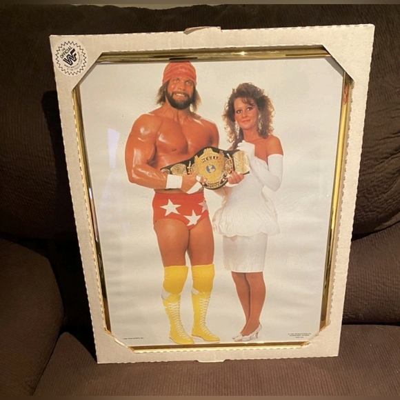 Wwf Other - Rare 1988 Titan WWF  Macho Man  16”x 20” Framed Poster In Original Packaging!